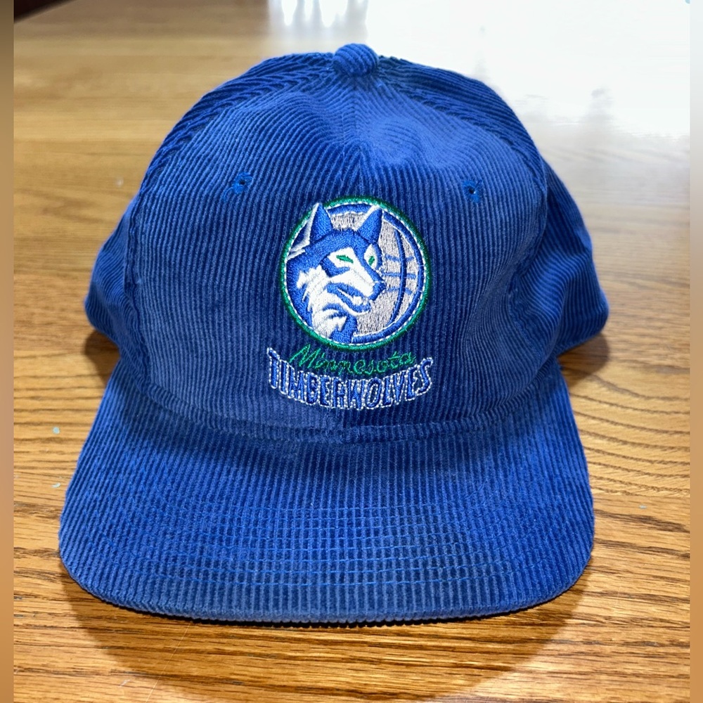 Vintage Minnesota Timberwolves Corduroy Hat - Royal Blue